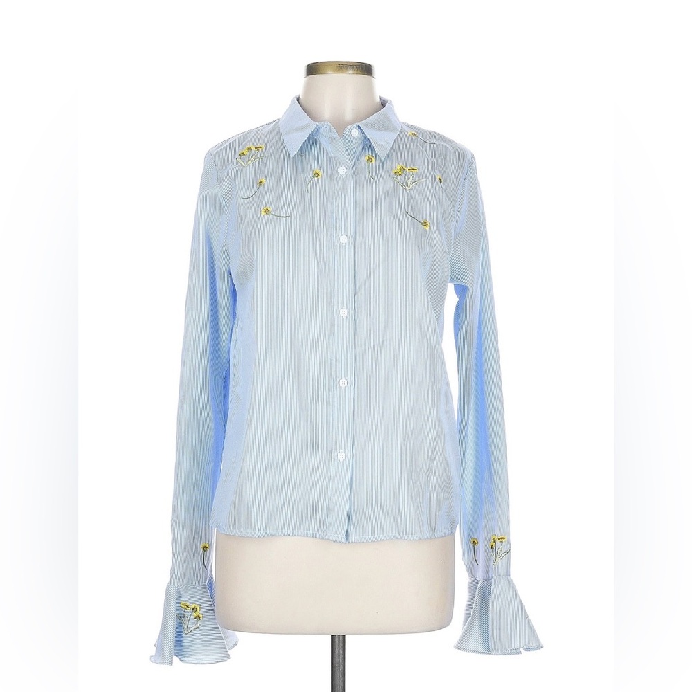 English Factory Light Blue Striped Button Down Shirt